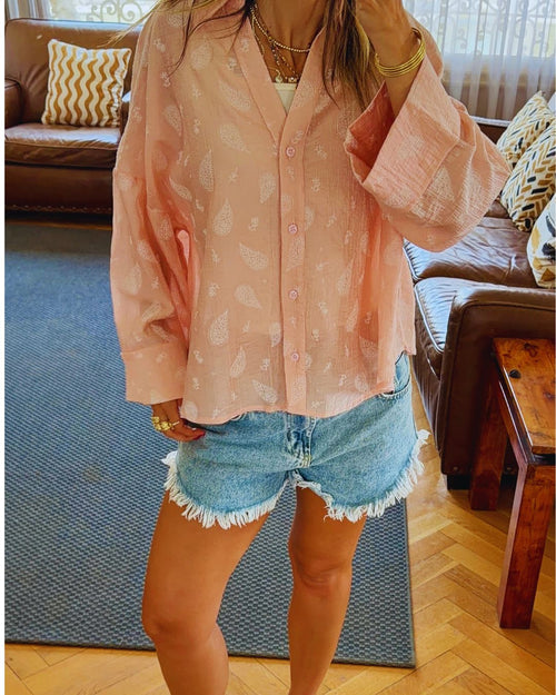 Baby Pink Paisley Whisper Shirt