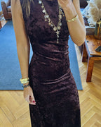 Brown Soft Velvet Dress