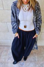 Black Calm Balloon Pants