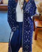 Navy Cult-Favorite Knit Bandana Cardigan