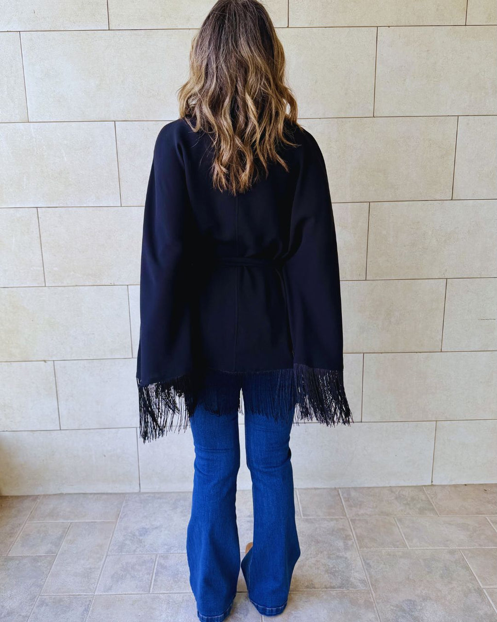 Black Drifter Fringe Cape