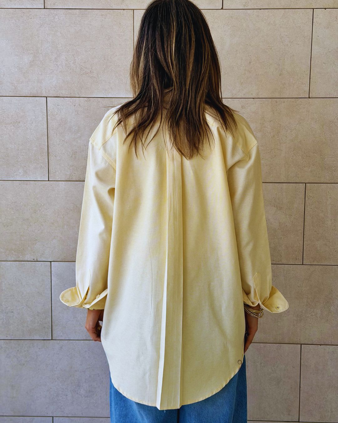 Butter Yellow Boyfriend Oxford Shirt