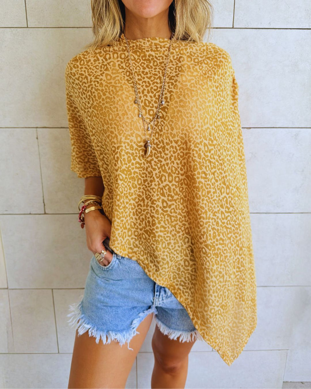 Yellow Wild Riviera Poncho