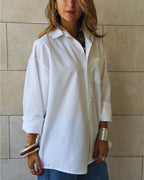 White Oversized Poplin Shirt