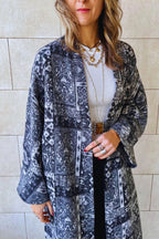 Charcoal Moonlit Printed Cardigan
