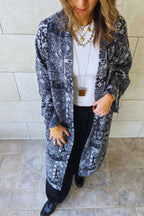 Charcoal Moonlit Printed Cardigan