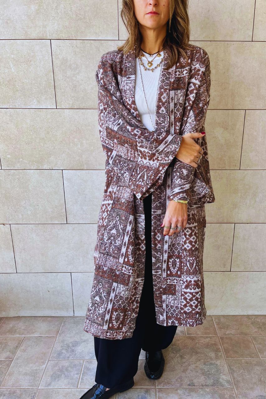Cafe Moonlit Printed Cardigan