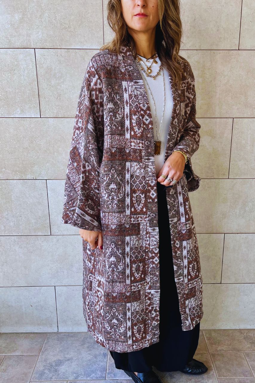 Cafe Moonlit Printed Cardigan