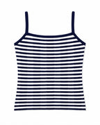 Navy Striped Sleeveless Top