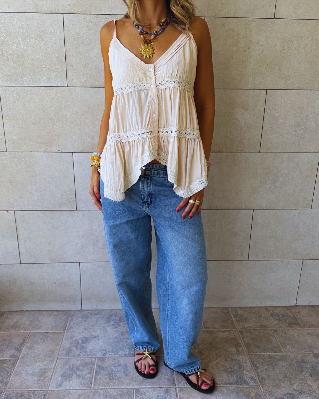 Beige Serena Top