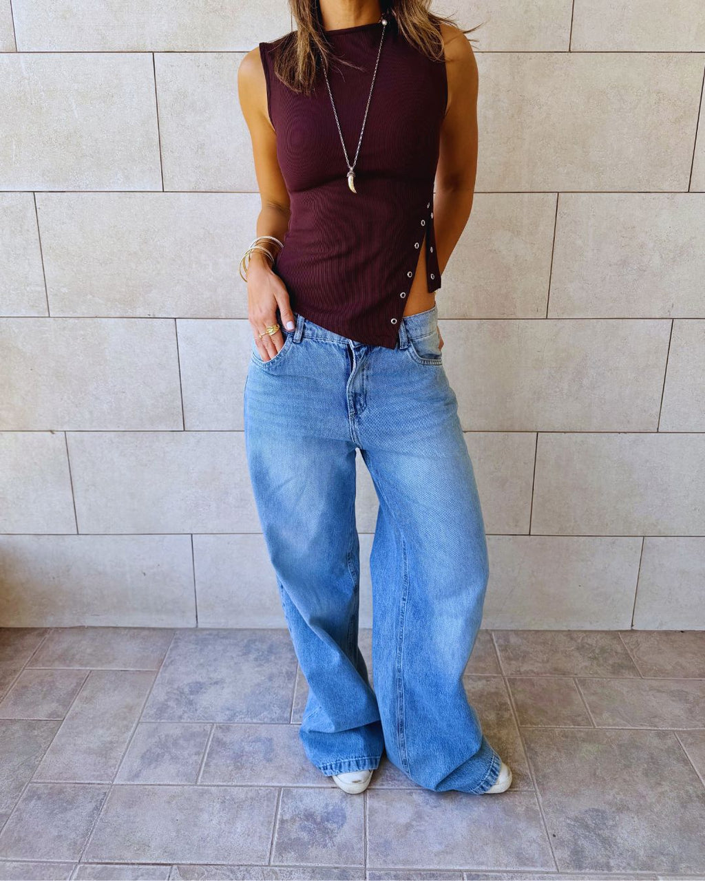 Brown 140 Soft Snap Top