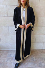 Black Layali Velvet Kaftan