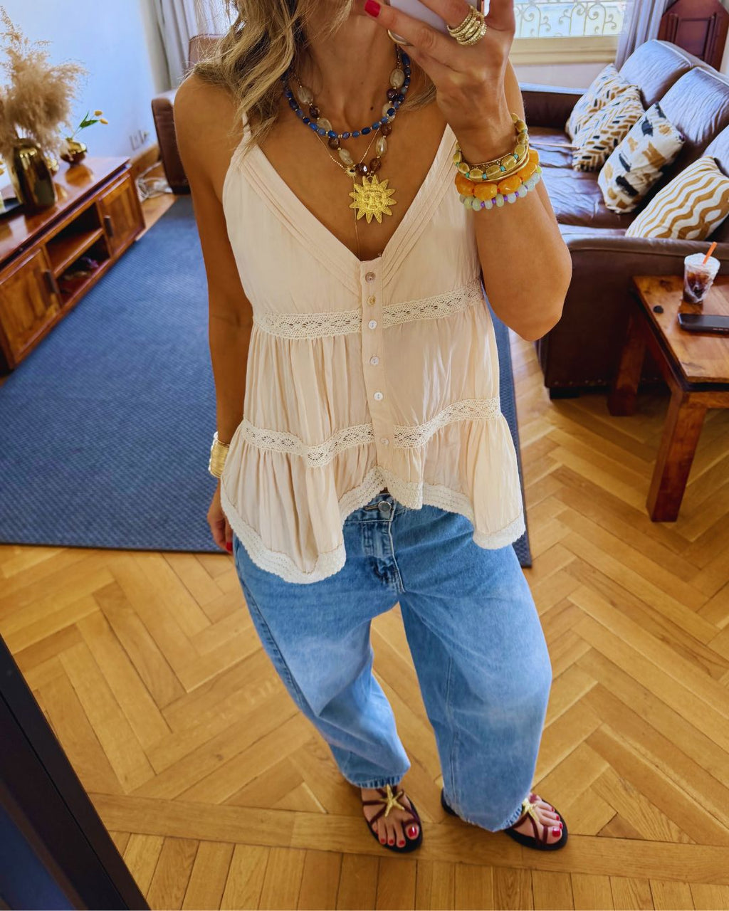 Beige Serena Top