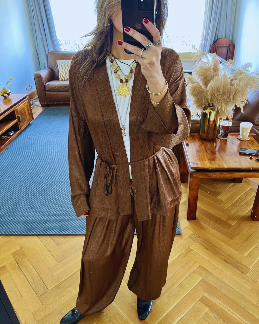 Brown Golden Hour Balloon Pants