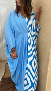 Blue Double Fun Kaftan