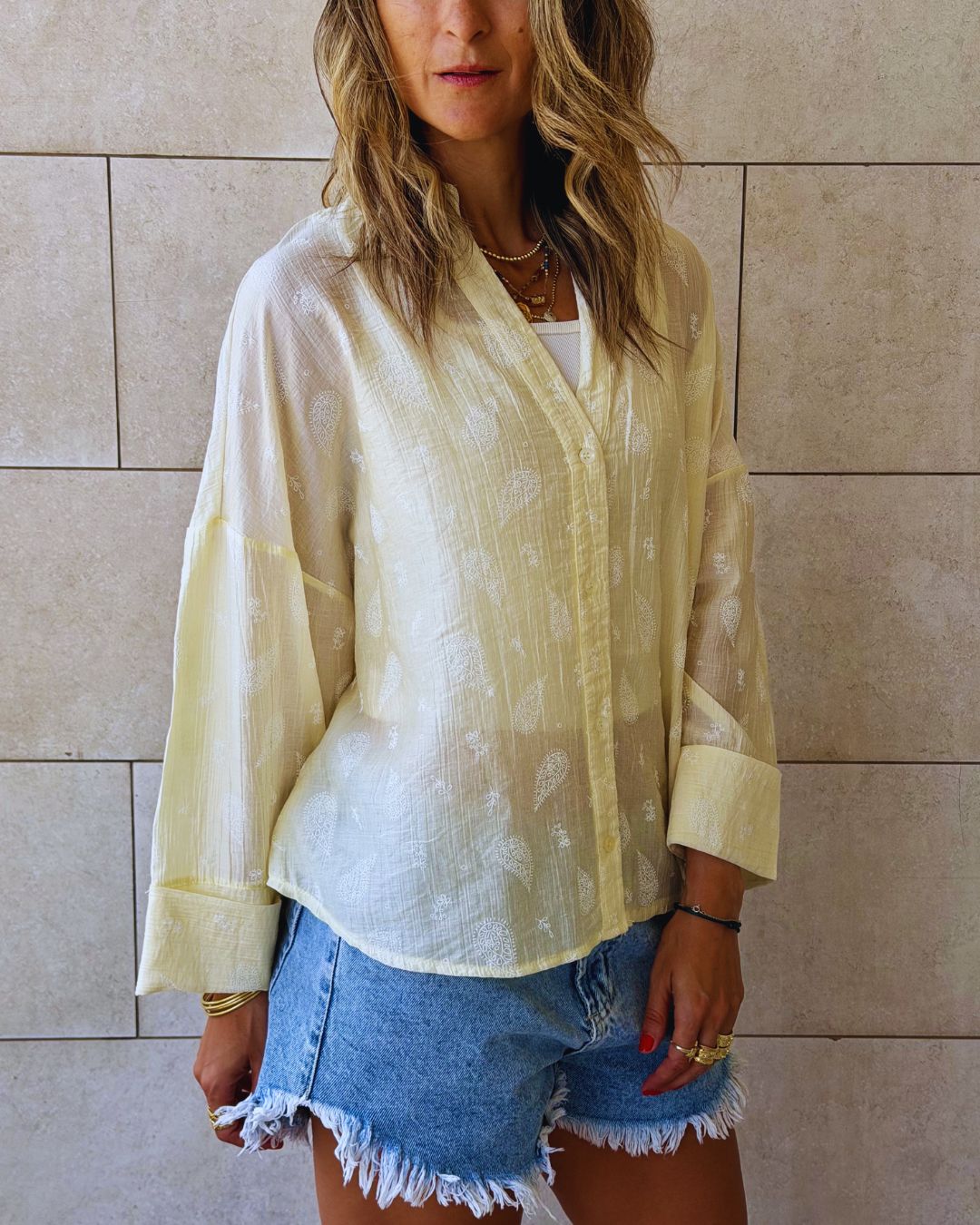 Yellow Paisley Whisper Shirt