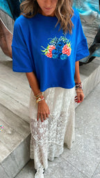 Berry Blue High Low Tee