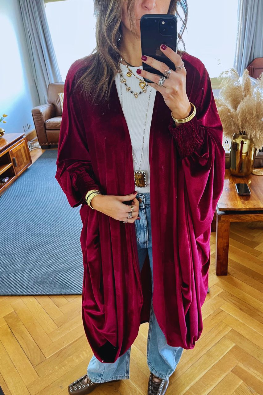Magenta Velvet Touch Kimono