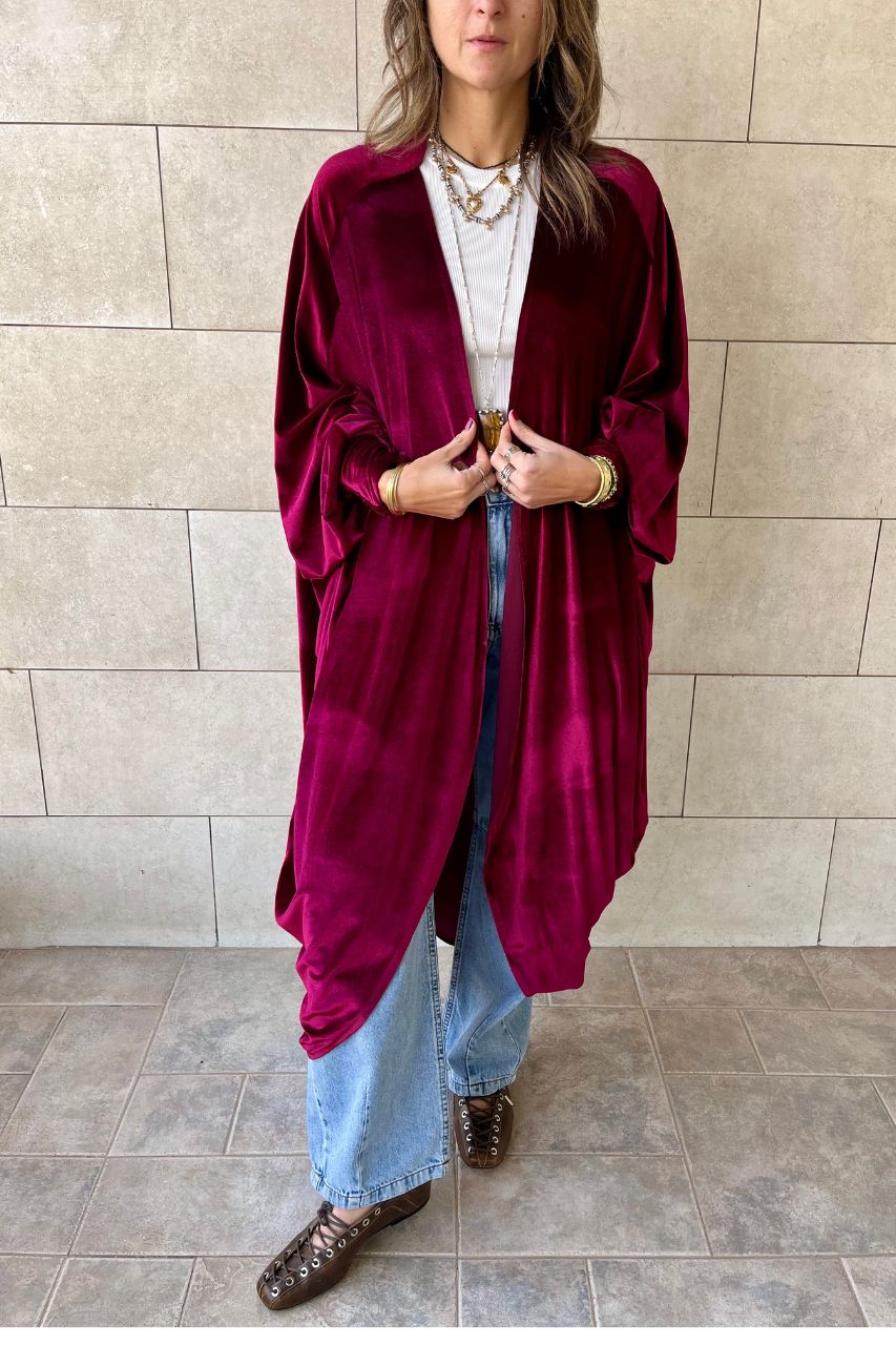 Magenta Velvet Touch Kimono