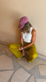 Mustard elastic Boho pants