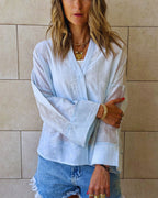 Baby Blue Paisley Whisper Shirt