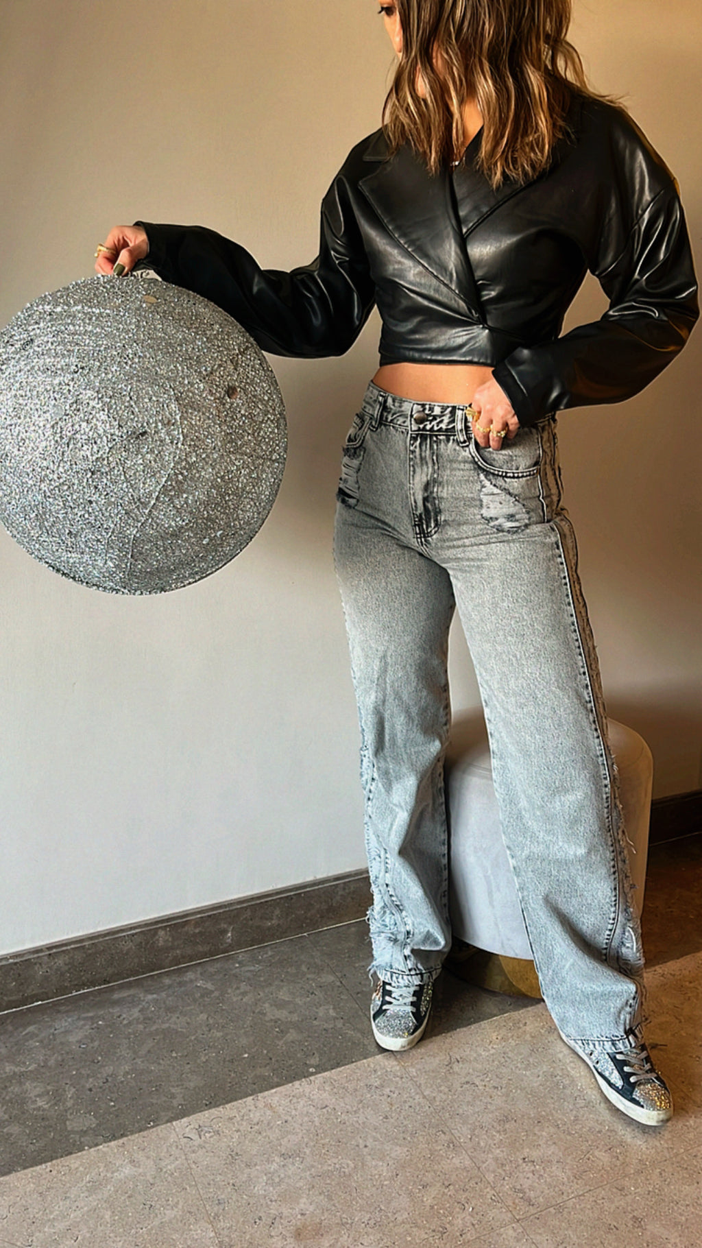 Wrap Around Me Leather Top