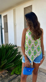 Greens Crochet Halter Top