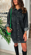 Grey Oversize Denim Jacket