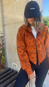 Rust V Cropped Bandana Jacket