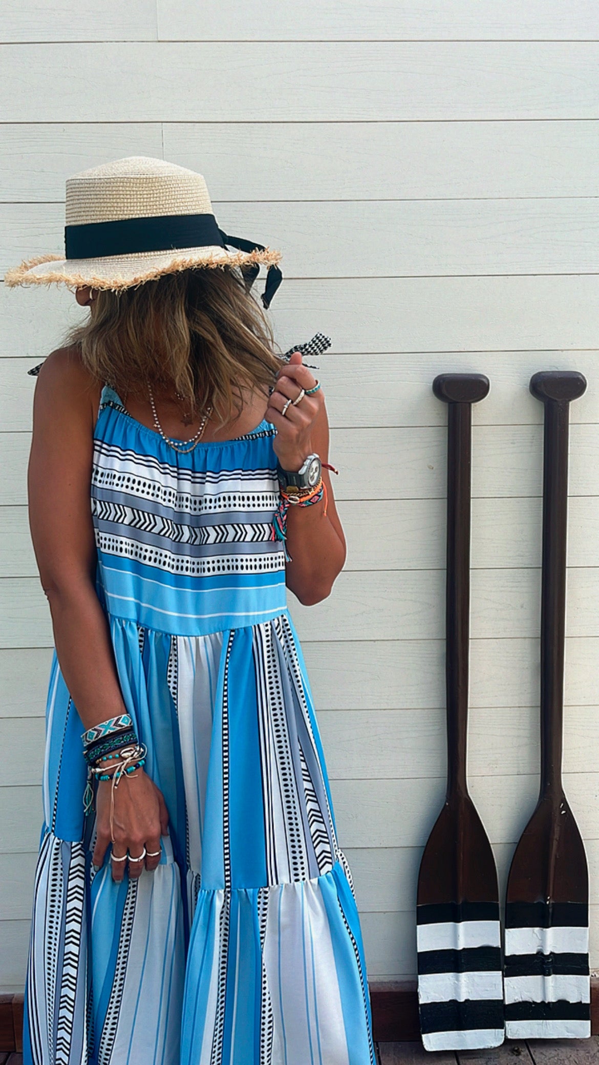 Blues Away Strapped Dress