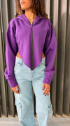 Purple V Cropped Jacket