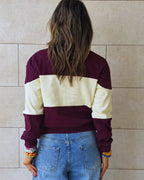 Plum Preppy Longsleeve Polo