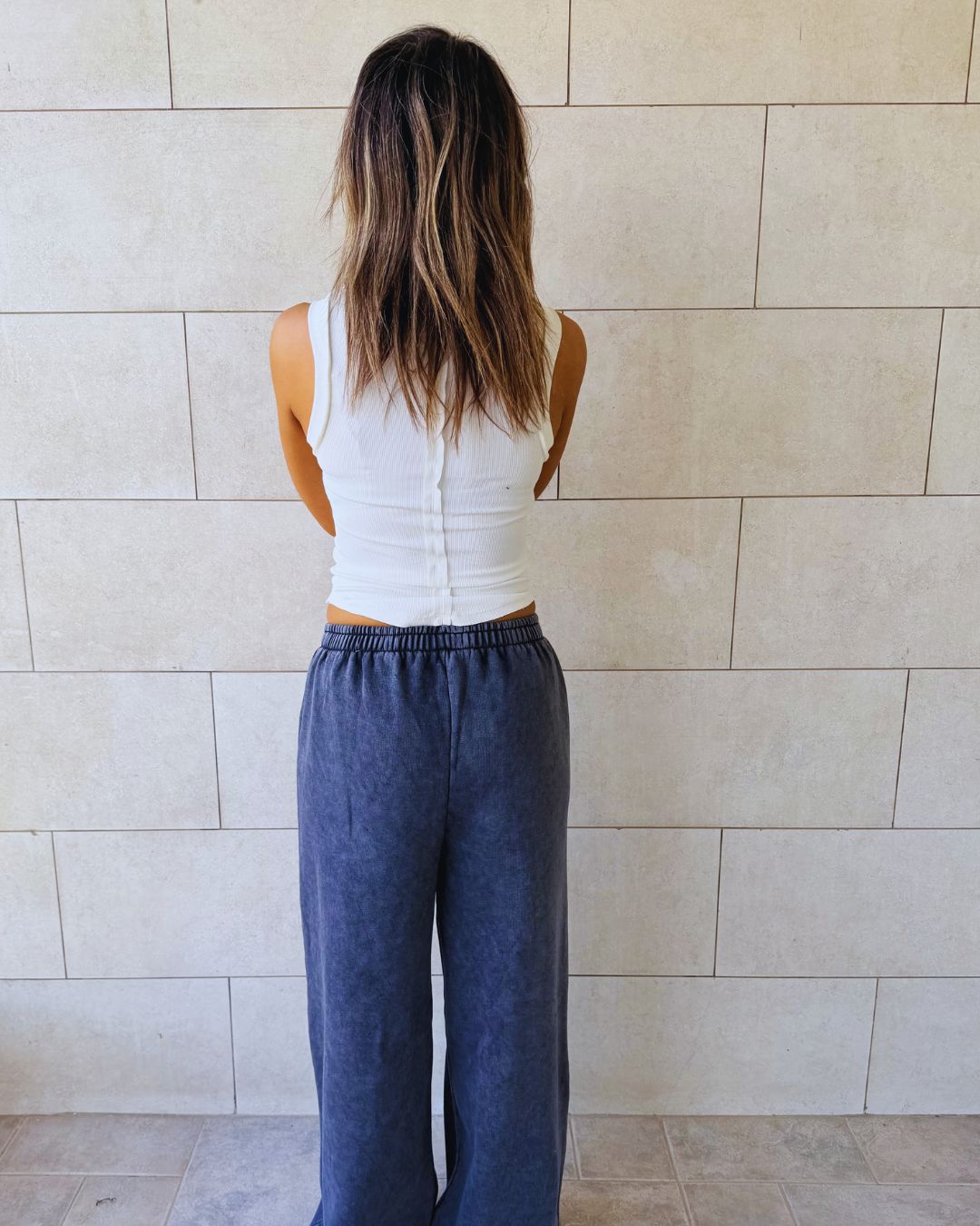 Grey Acid Wash Flare