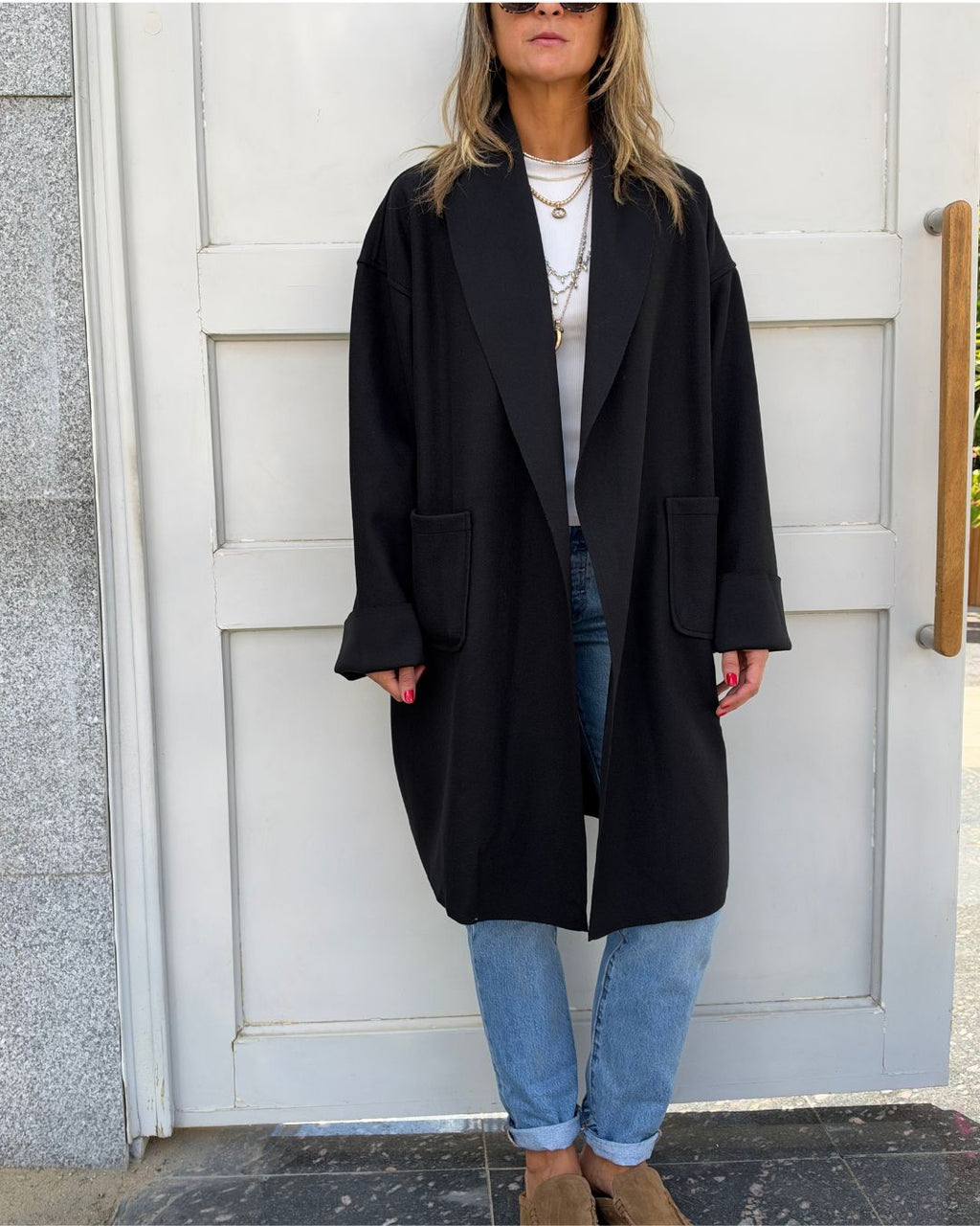 Black Flip Side Coat