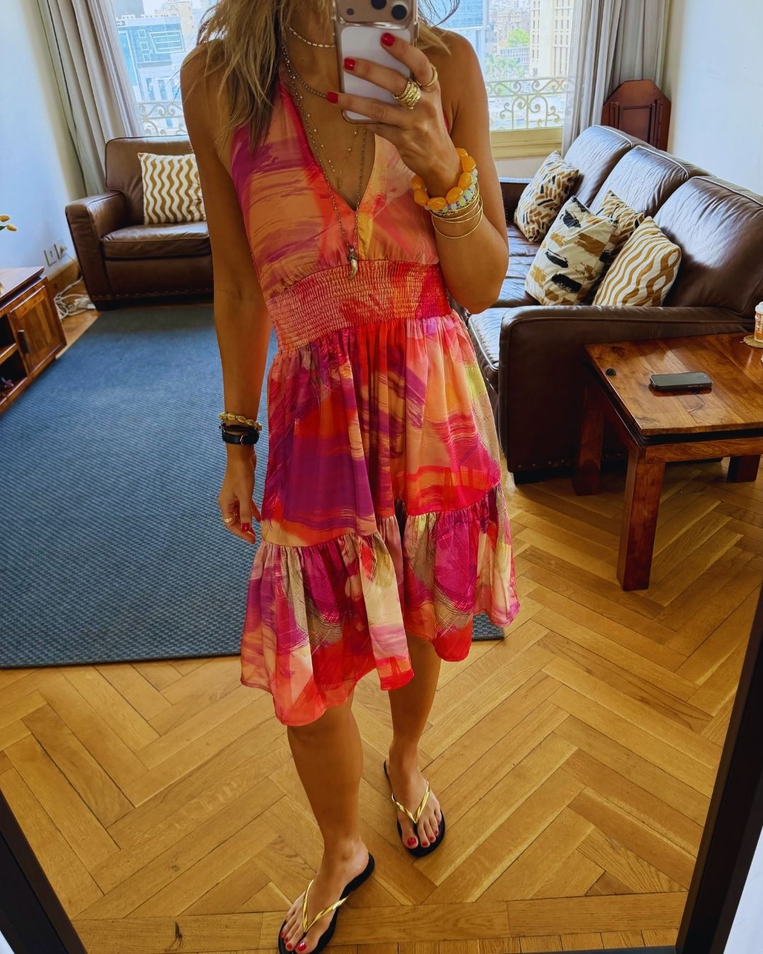 Sabbia Rosa Tie Back Dress