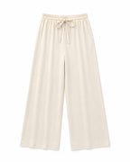 Beige Sloane Rope Linen Blend Pants