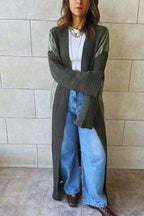 Olive Linen mesh Cardigan