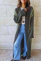 Olive Linen mesh Cardigan