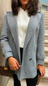 Grey Checkered Classic Blazer