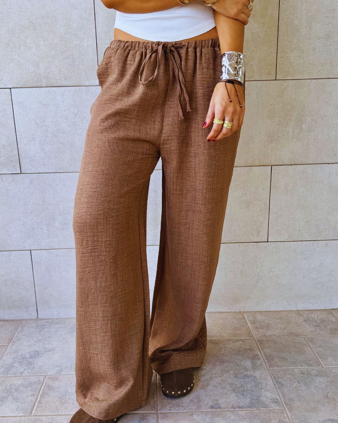 Brown Slow Sunday Pants