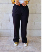 Black Straight Leg Light Weight Sweatpants