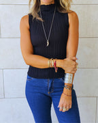 Black Muse Mock Neck Top