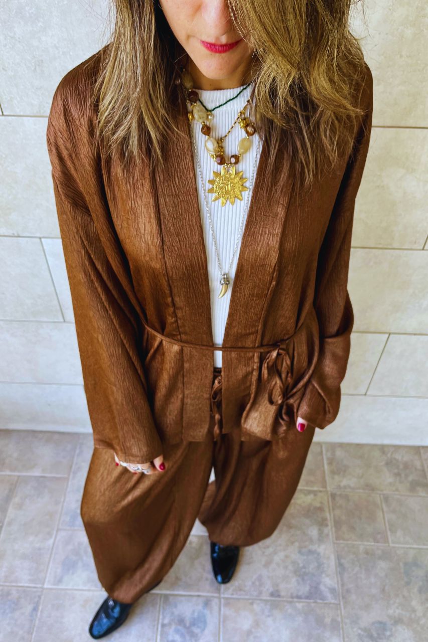 Brown Golden Hour Kimono