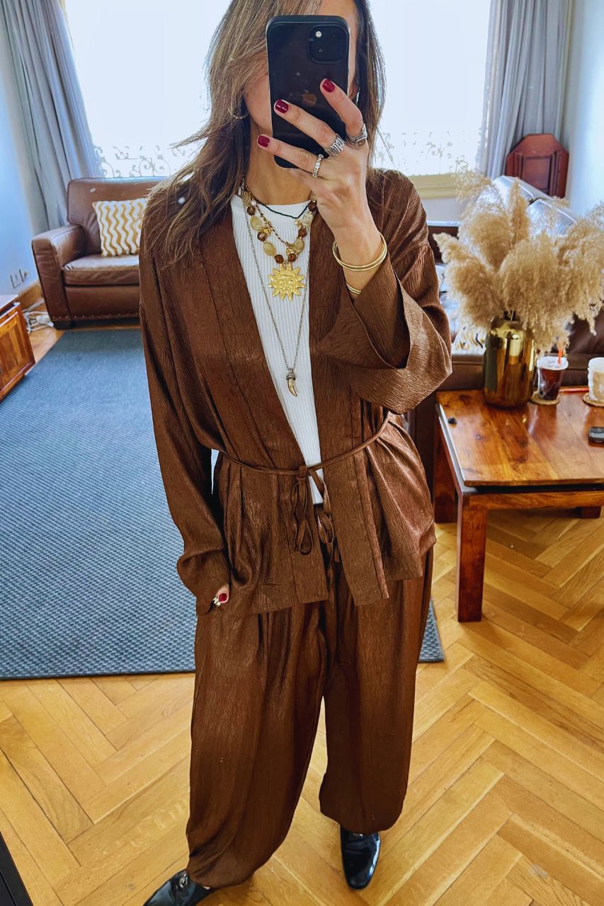 Brown Golden Hour Kimono