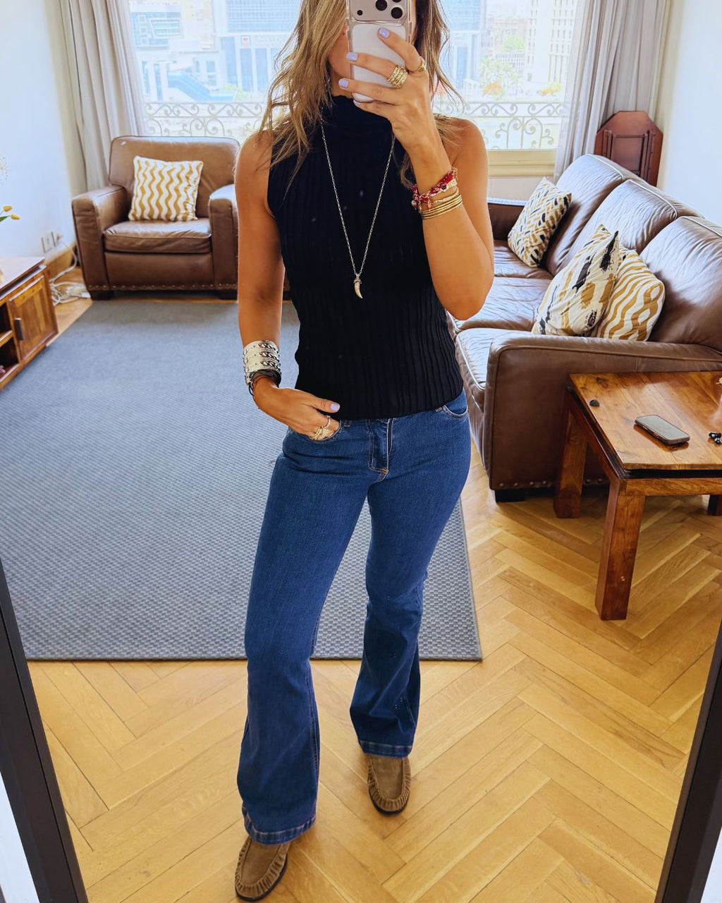 Black Muse Mock Neck Top