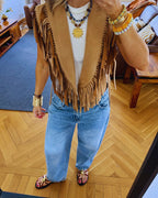 Beige Cowgirl Suede Vest