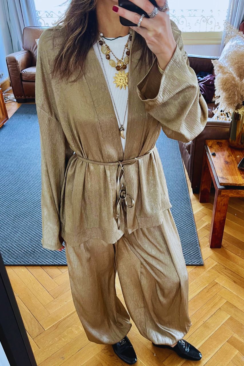 Beige Golden Hour Kimono