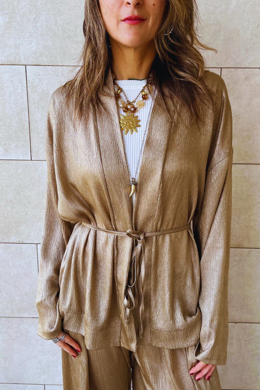 Beige Golden Hour Kimono