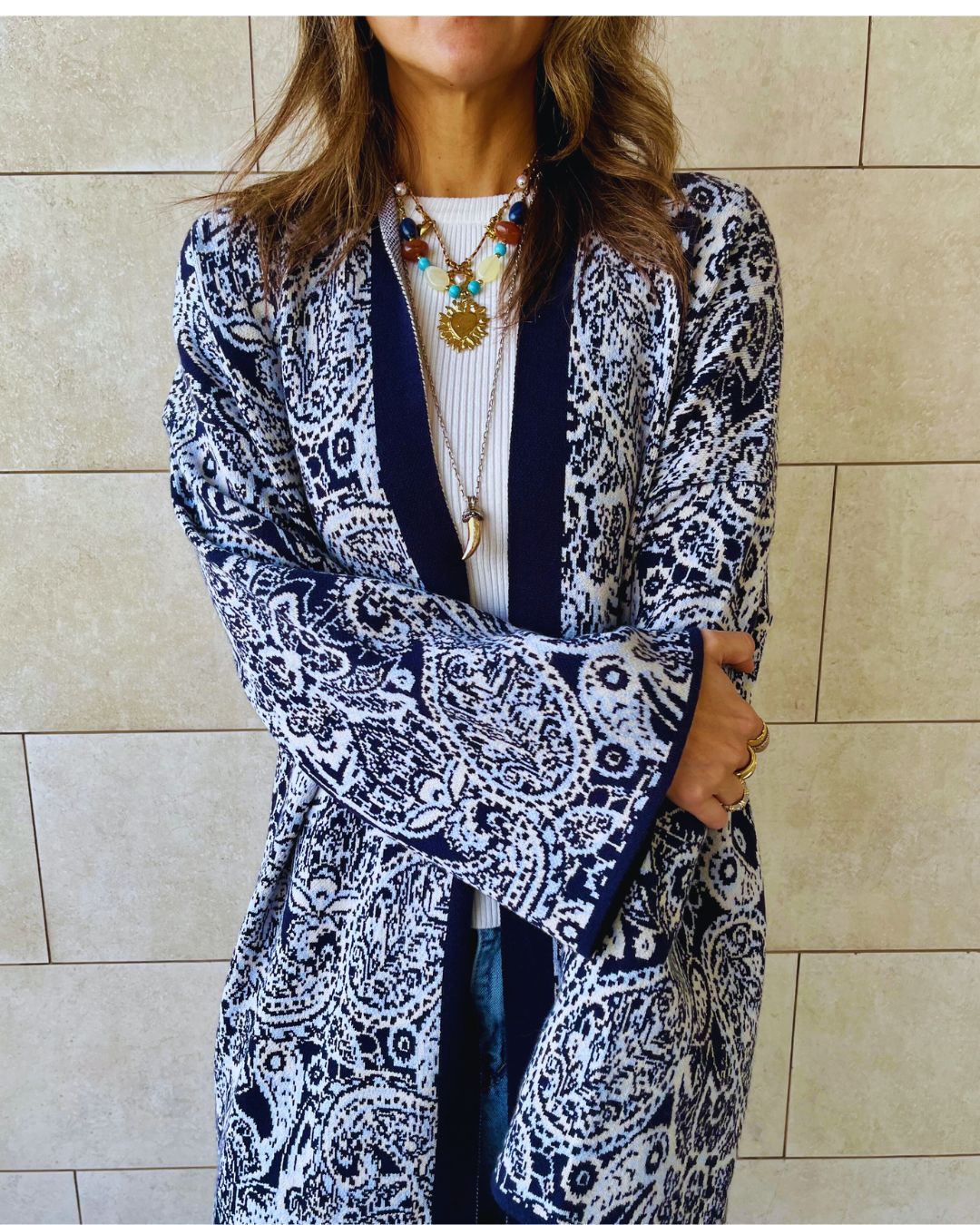 Baby Blue Royal Paisley Cardigan