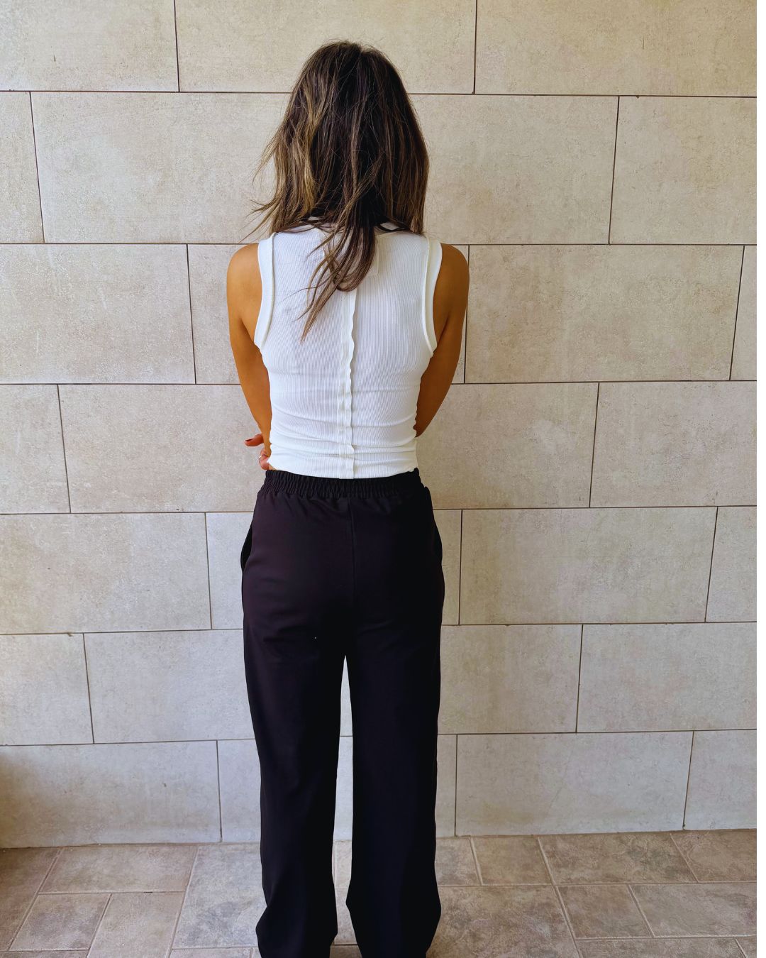 Black Straight Leg Light Weight Sweatpants